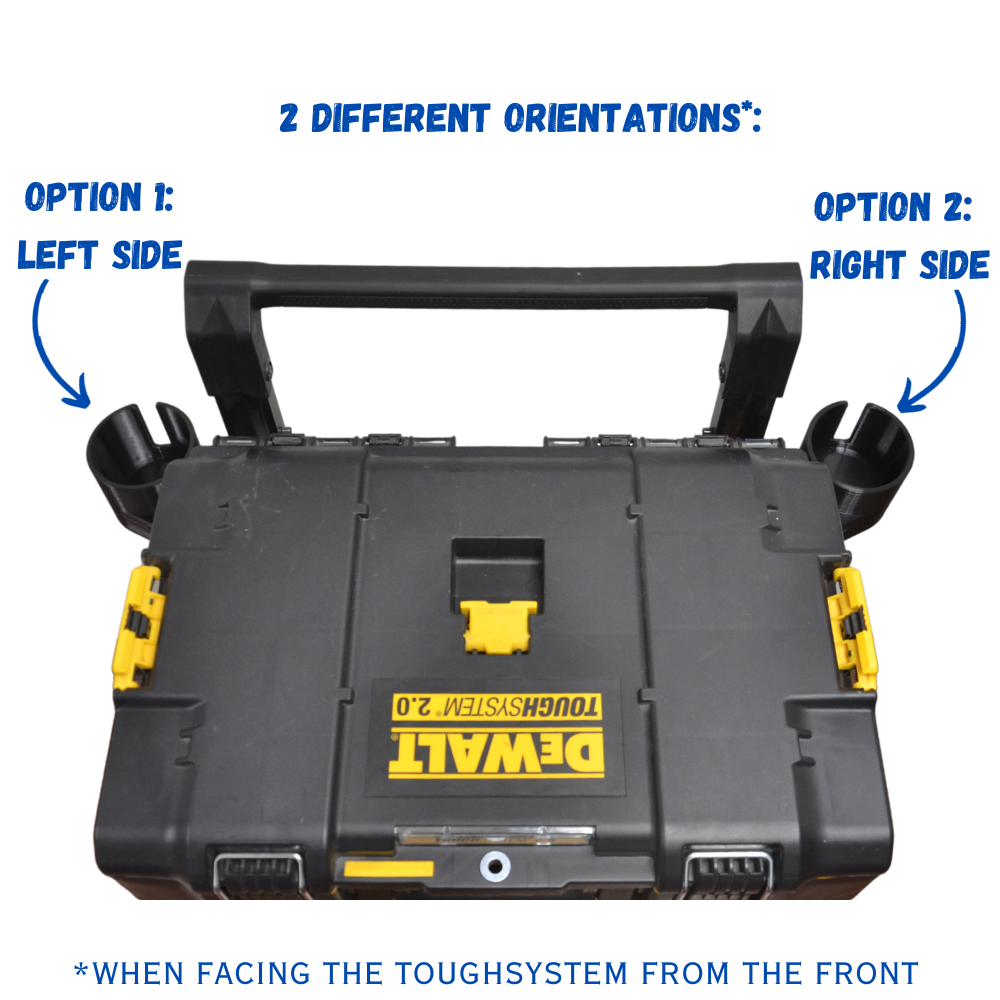 Multipurpose Cup Holder compatible with Dewalt Toughsystem 2.0