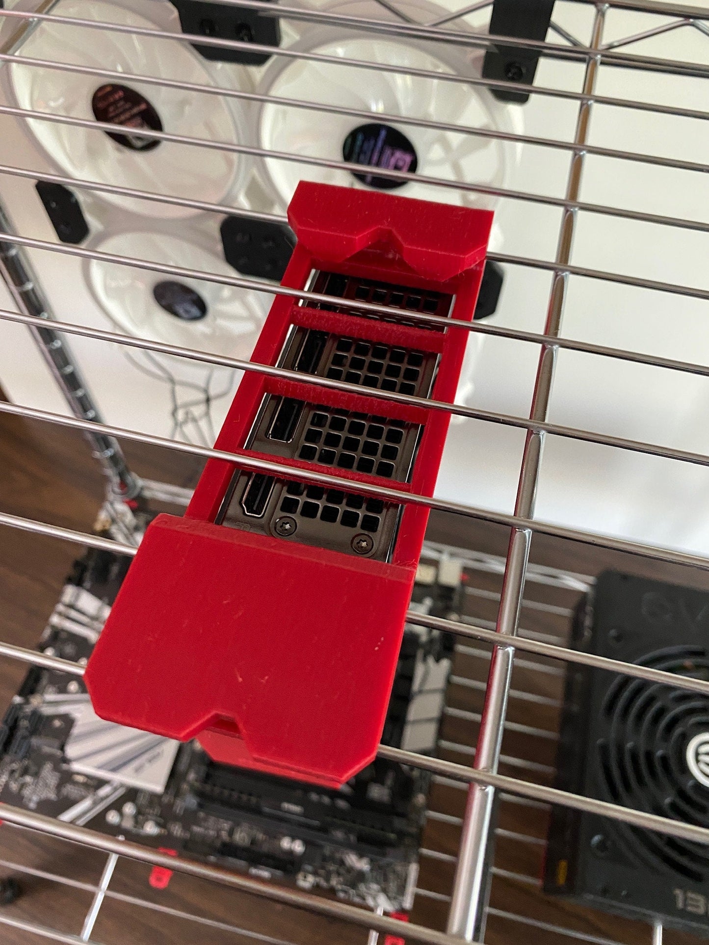 GPU Hanger for Wire Mining Rack // Mining Shelf // M3 insert and bolt // 3D printed //