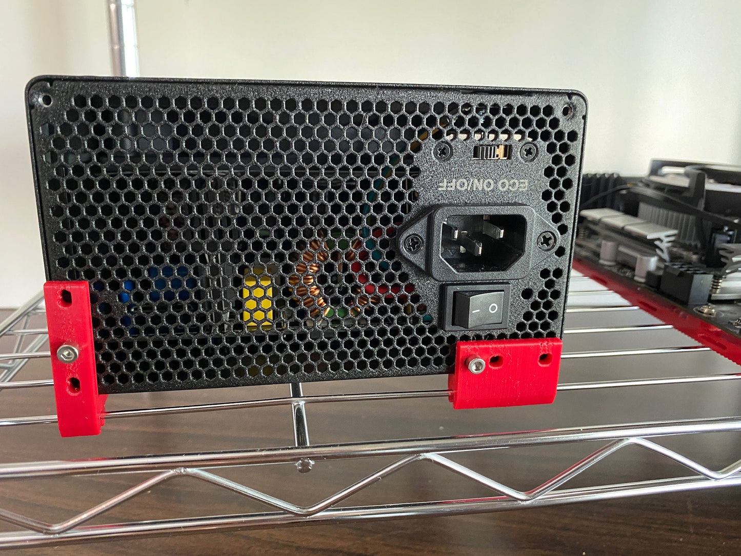 ATX Power Supply Mounting Holders for Wire Mining Rig Shelf // Multi Purpose // 3D printed //