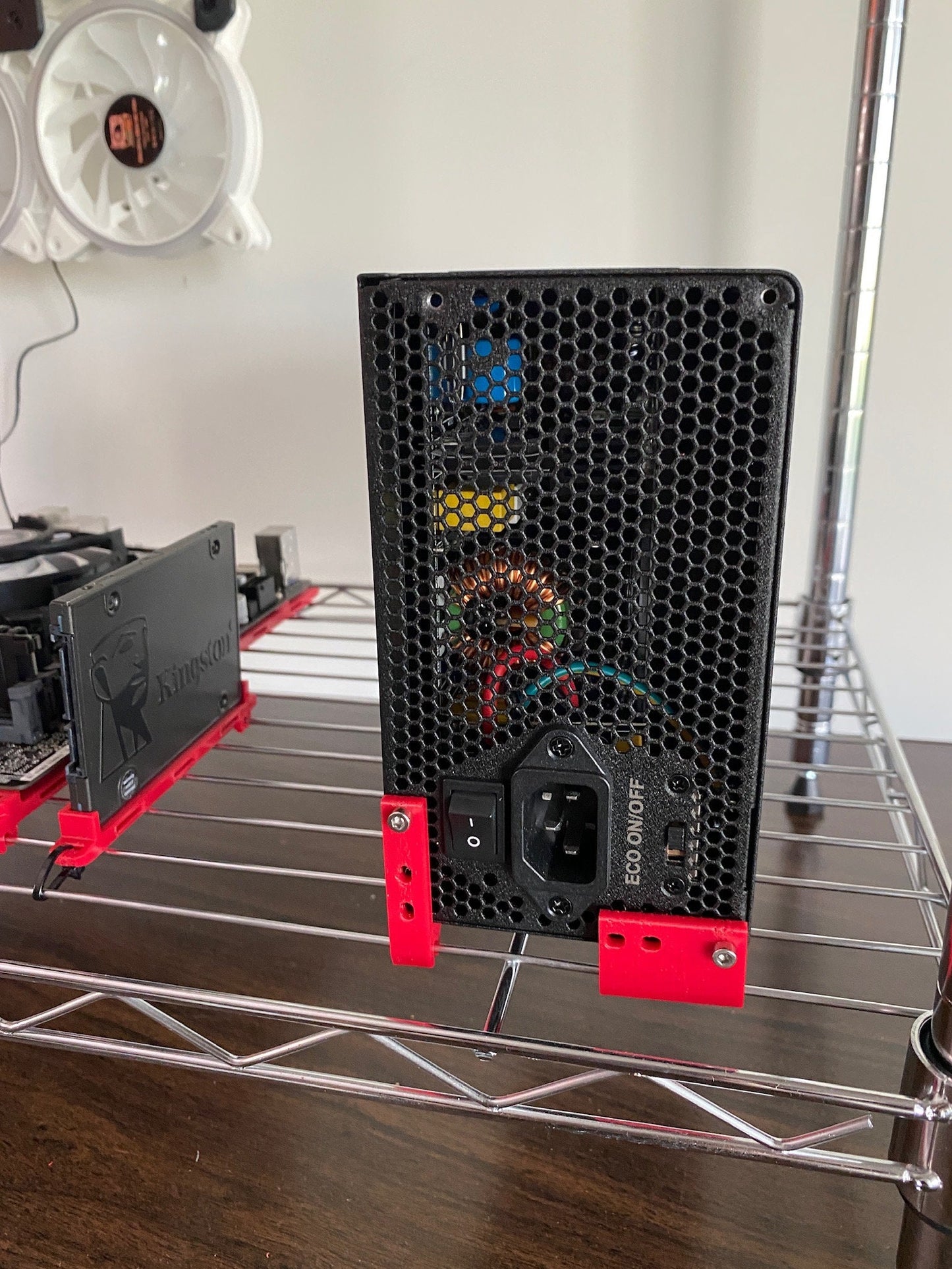 ATX Power Supply Mounting Holders for Wire Mining Rig Shelf // Multi Purpose // 3D printed //