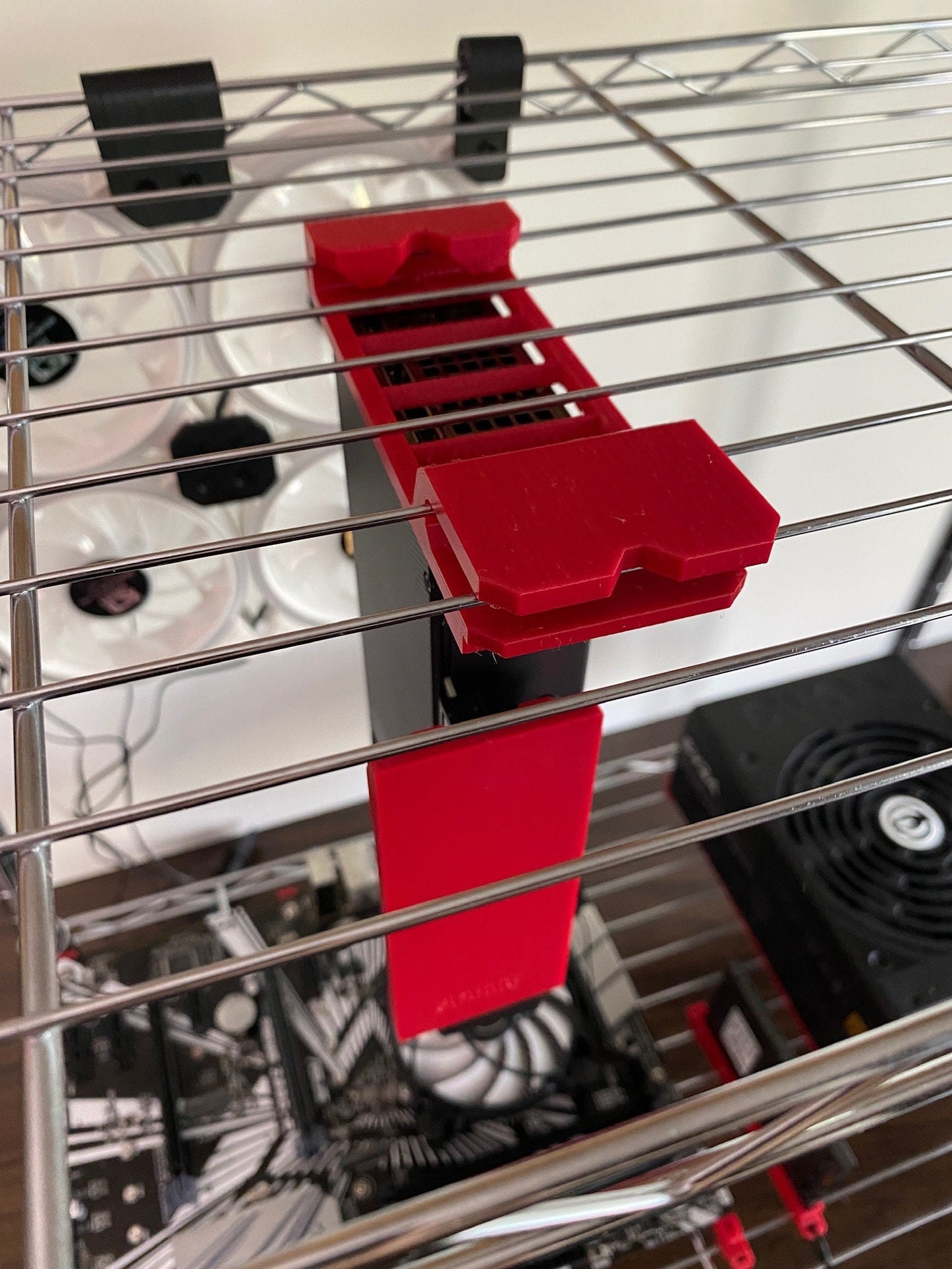 GPU Hanger for Wire Mining Rack // Mining Shelf // M3 insert and bolt // 3D printed //