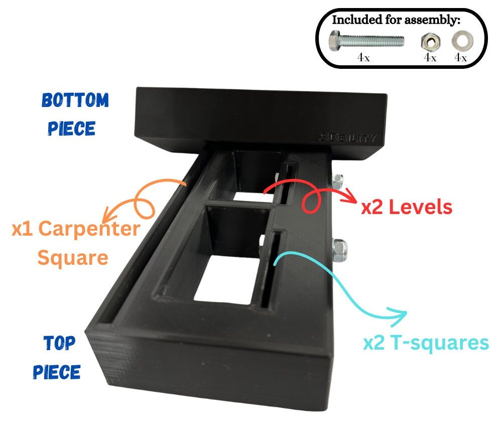 5 in 1 Level Holder Kit compatible with Dewalt Toughsystem 2.0